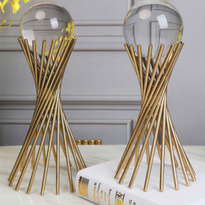 GOLDEN CASCADE CRYSTAL SPHERES