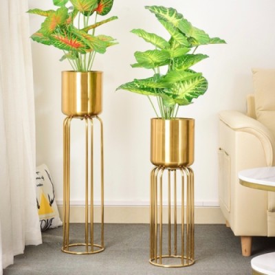 STAINLESS STEEL FLOOR STANDING VASES